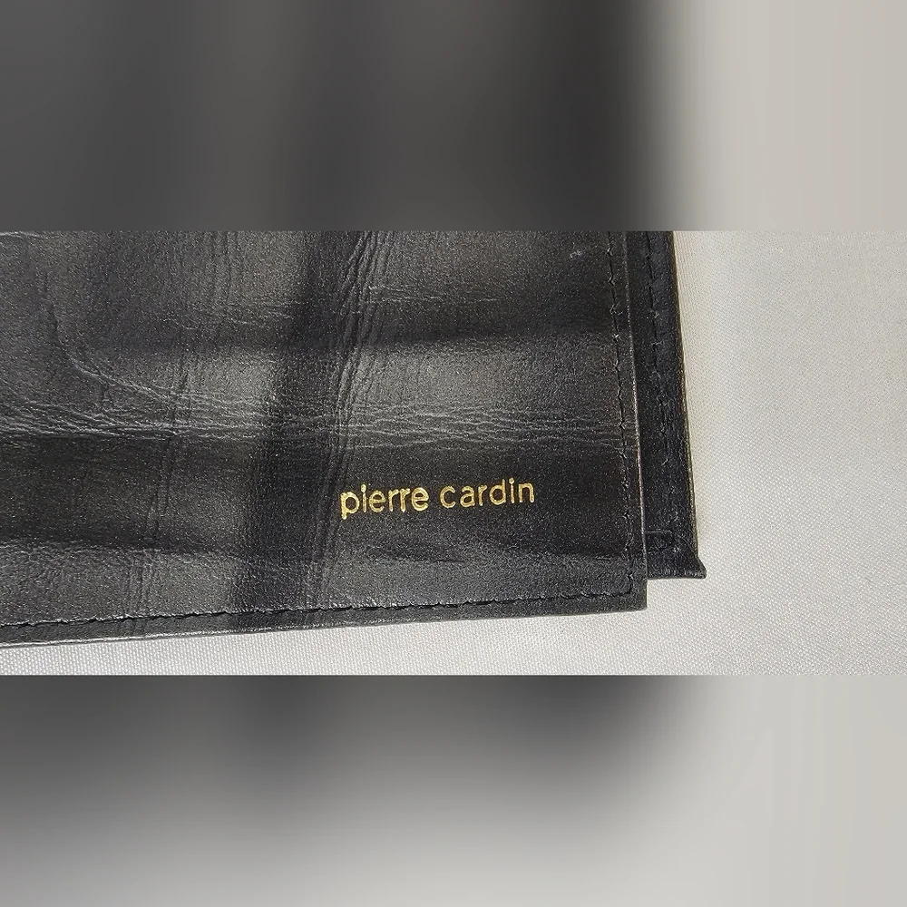 Vintage Pierre Cardin Wallet  Black Leather Slim
